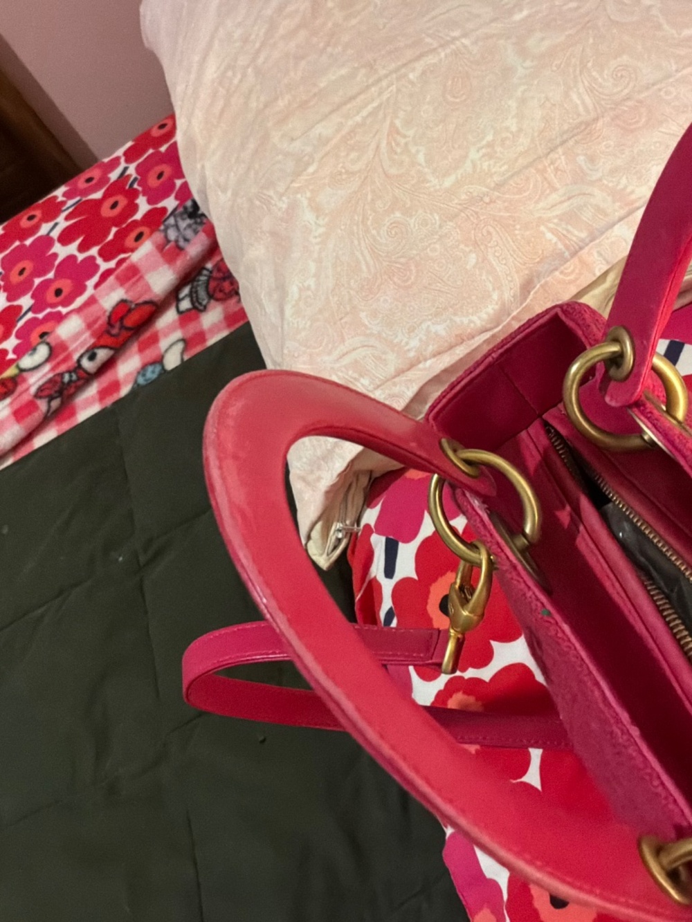 Pink tweed Lady Dior with multicolor charms and fabric - Picture 3 of 14